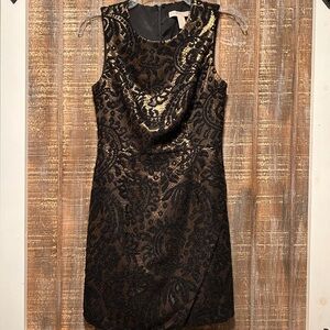 Forever 21 Black and Gold Mini Dress
